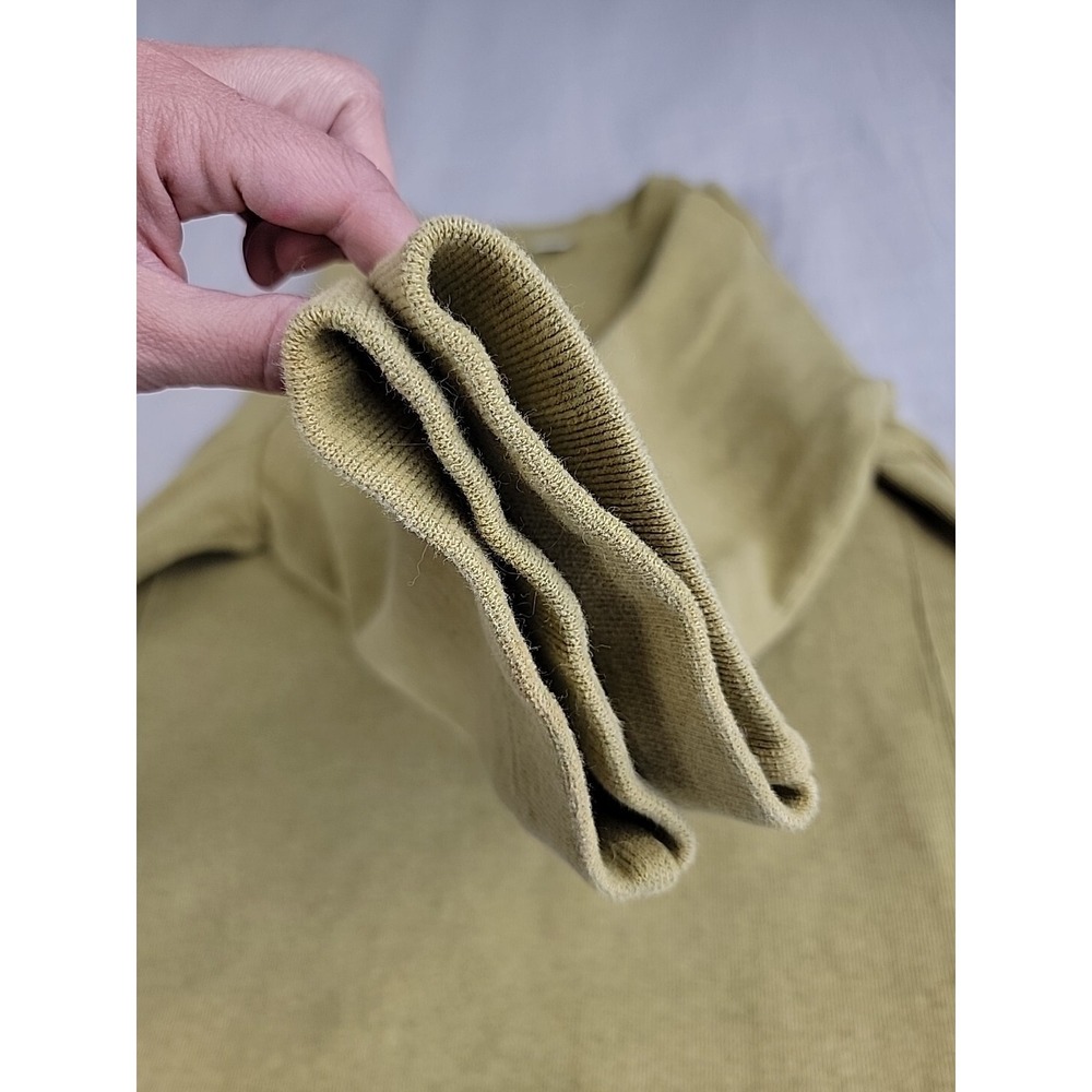 Orvis Ribbed Cotton Top Womens XL Green Long Sleeve Crewneck Side‎ Slit Outdoor - Picture 8 of 13
